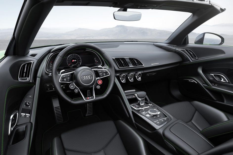 Interior del Audi R8 Spyder V10 Plus