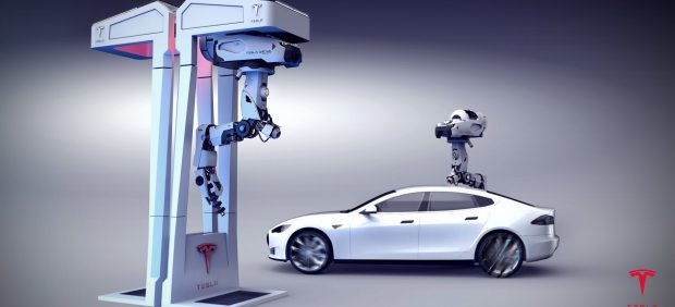 Recarga de Tesla con drones
